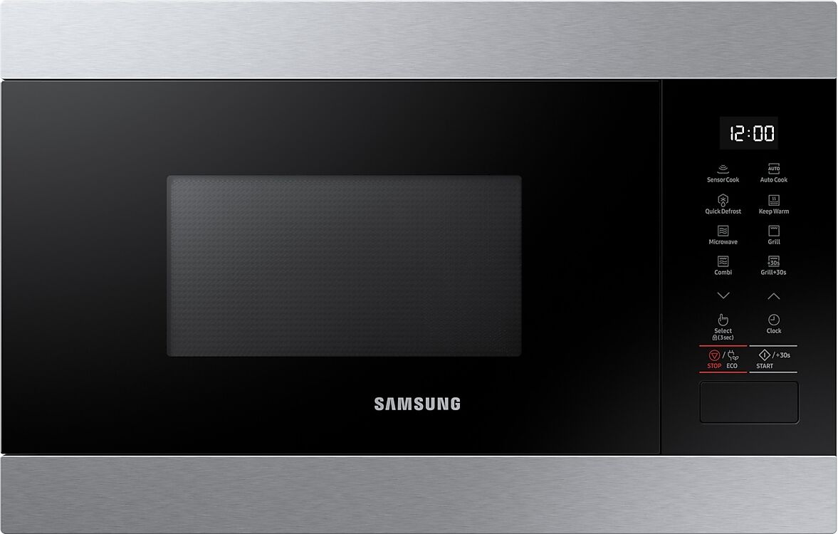 Samsung Built-In Grill Microwave with Smart Humidity Sensor in Silver (MG22M8274AT/E3)