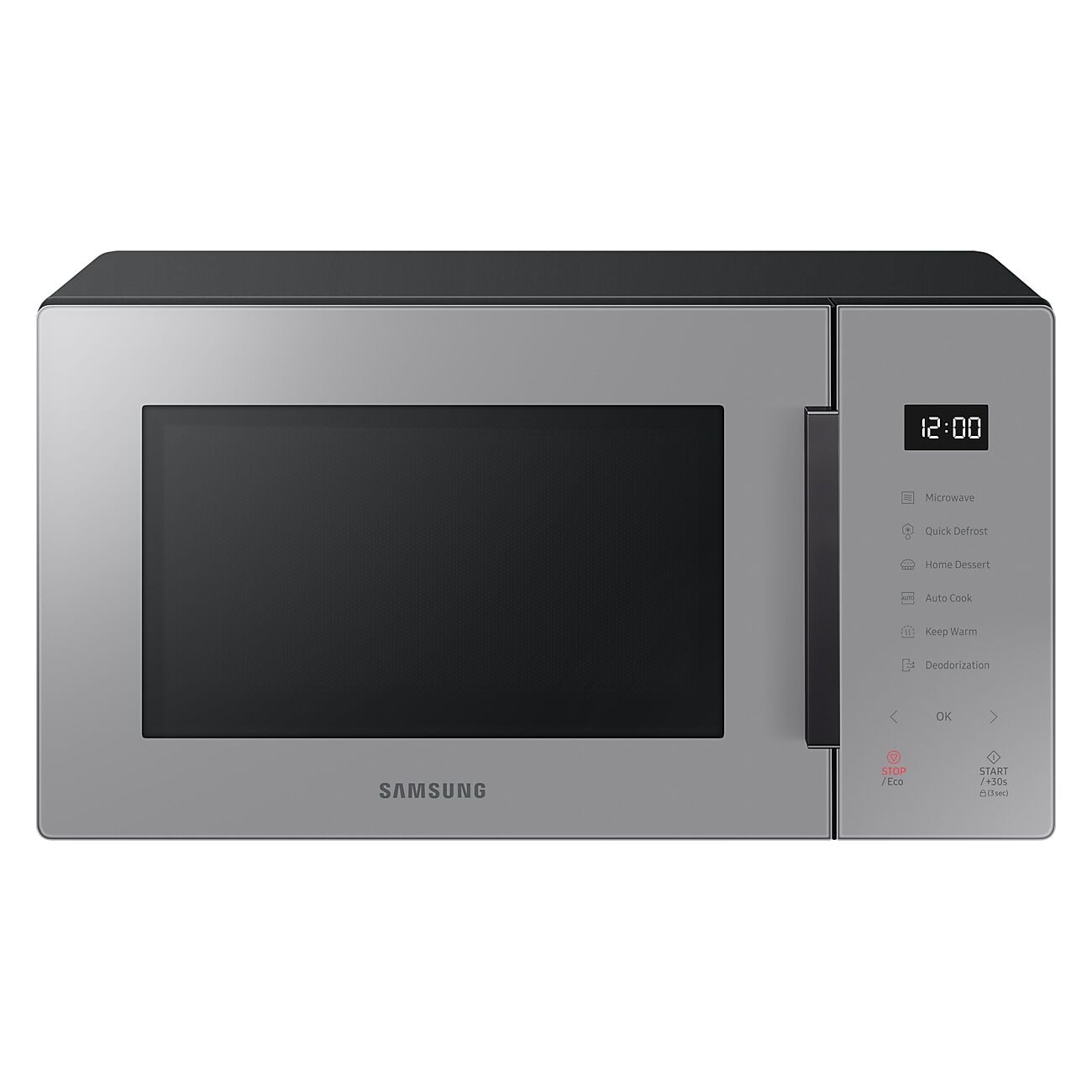 Samsung Glass Front 23 Litre Solo Microwave - Slate Gray in Grey (MS23T5018AG/EU)