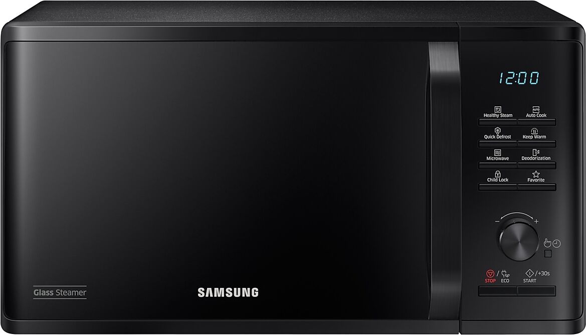 Samsung Caviar Black MW3500K Solo Microwave Oven with Health Steam, 23L