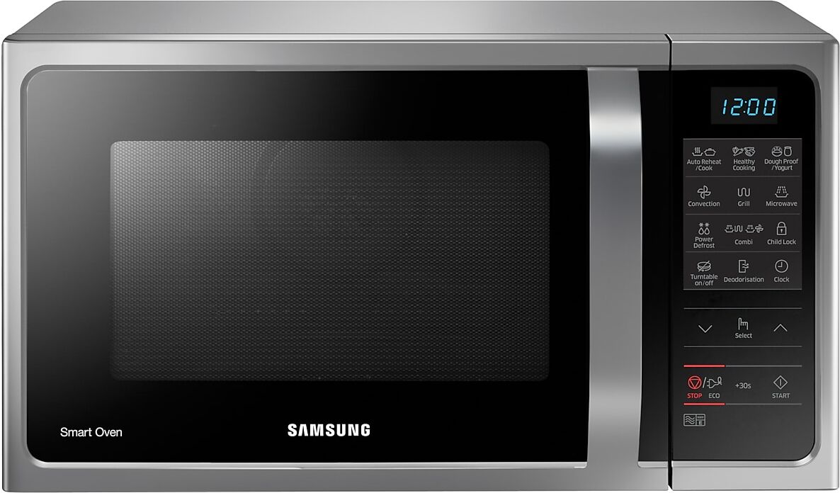 Samsung 28L Silver Microwave Oven Convection With Dough Proof/Yogurt (MC28H5013AS/EU)