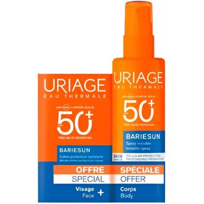 Uriage Bariesun Moisturizing Cream (SPF50+) 50ml + Invisible Spray (SPF50+) 200ml Uriage Bariesun Moisturizing Cream (SPF50+) 50ml + Invisible Spray (SPF50+) 200ml