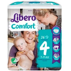 Libero Comfort 4 Diaper 7-11Kg Pack 8 x26