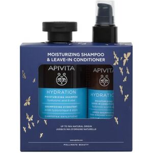 Apivita Moisturizing Shampoo 250ml + No-Rinse Moisturizing Conditioner 100ml Gift Set