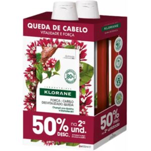 Klorane Hair Shampoo With Quinine Edelvaisse Bio 2x400ml Klorane Hair Shampoo With Quinine Edelvaisse Bio 2x400ml