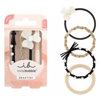 Invisibobble Beauties Flower Pearl Elegante Haargummis für jeden Tag 4 St., Flower Pearl - Hair Ties Invisibobble Beauties Flower Pearl Elegante Haargummis für jeden Tag 4 St., Flower Pearl - Hair Ties
