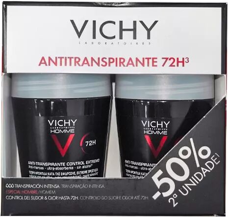 Vichy Homme Roll-On Deodorant 50ml x2