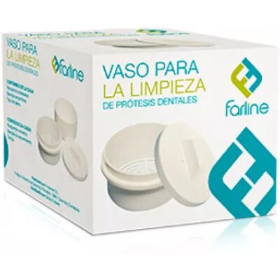 Farline Denture Cup - Prosthesis Cleaning Cup for Dental & Orthodontic Use Farline Denture Cup - Prosthesis Cleaning Cup for Dental & Orthodontic Use