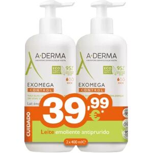 A-Derma Exomega Control Anti-itch Emollient Milk 2x400ml A-Derma Exomega Control Anti-itch Emollient Milk 2x400ml