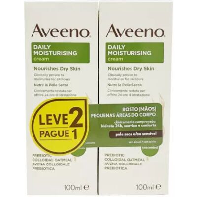 Aveeno Face Moisturizing Cream with Colloidal Oat - Sensitive Skin - 2x100ml Aveeno Face Moisturizing Cream with Colloidal Oat - Sensitive Skin - 2x100ml