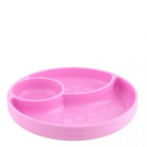 Chicco Take Eat Easy Plate Silicone Partitions Pink 12M+