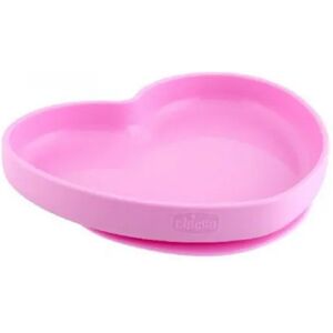 Chicco Take Eat Easy Silicone Heart Plate Pink 9M+