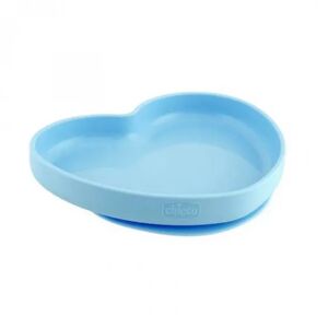 Chicco Take Eat Easy Silicone Plate Heart Blue 9M+