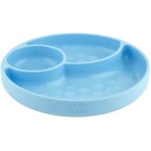 Chicco Take Eat Easy Silicone Bowl with dividers Blue 12M+