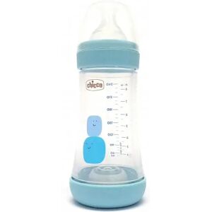 Chicco Perfect5 Baby Bottle Blue - Anti-colic Silicone 240mL Chicco Perfect5 Baby Bottle Blue - Anti-colic Silicone 240mL