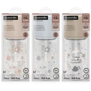 Suavinex Baby Bottle with 3-Position Silicone Teat - 240ml Suavinex Baby Bottle with 3-Position Silicone Teat - 240ml