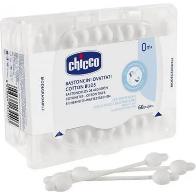Chicco Baby Cotton Buds - Soft & Safe for Ears - 90 pcs Chicco Baby Cotton Buds - Soft & Safe for Ears - 90 pcs