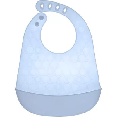 Chicco Blue Silicone Bib 6m+ Chicco Blue Silicone Bib 6m+