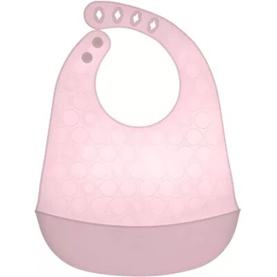 Chicco Pink Silicone Bib 6m+ Chicco Pink Silicone Bib 6m+