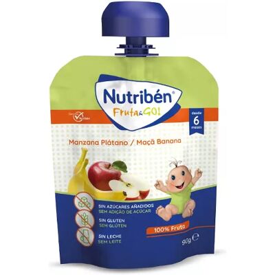Nutribén Fruit & Go Apple Banana - Baby Food Pouch Nutribén Fruit & Go Apple Banana - Baby Food Pouch