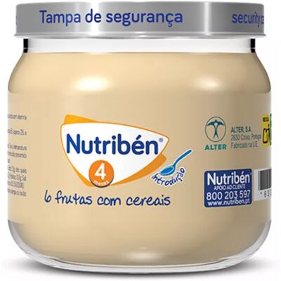 Nutriben 6 Fruits with Cereals Baby Food Jar - Baby Food Jar Nutriben 6 Fruits with Cereals Baby Food Jar - Baby Food Jar