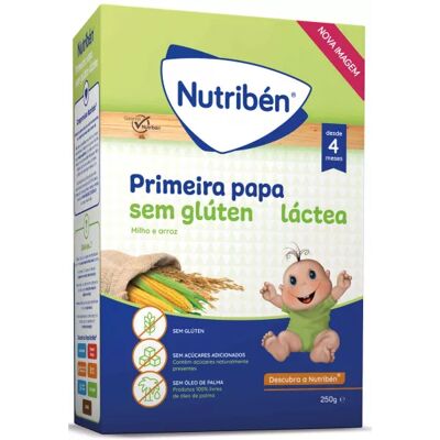 Nutribén First Porridge with milk, corn and rice gluten-free 250g Nutribén First Porridge with milk, corn and rice gluten-free 250g