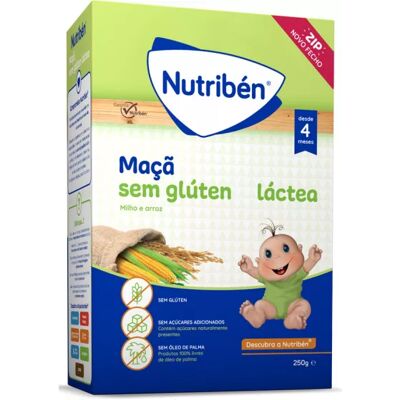 Nutribén Porridge apple with milk gluten free +4m 250g Nutribén Porridge apple with milk gluten free +4m 250g