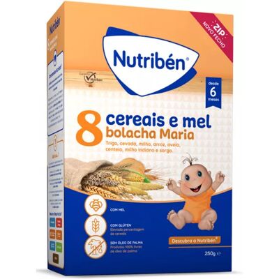 Nutriben Nutribén Papa 8 Cereals and Honey Non-Dairy - Baby Cereal and Biscuit Nutriben Nutribén Papa 8 Cereals and Honey Non-Dairy - Baby Cereal and Biscuit