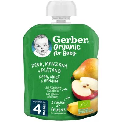 Gerber Organic Pouch Pera, Manzana, Plátano - Baby Food Pouch Gerber Organic Pouch Pera, Manzana, Plátano - Baby Food Pouch