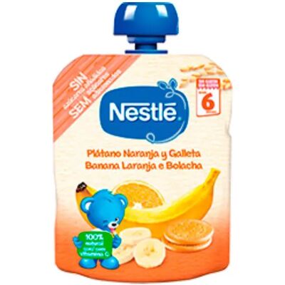 Nestlé Banana Orange Cookie Pack 6m + 90g - Baby Food Pouch Nestlé Banana Orange Cookie Pack 6m + 90g - Baby Food Pouch