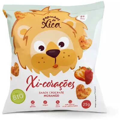 Xi-Corações Heart-Shaped Strawberry Snack 25g Xi-Corações Heart-Shaped Strawberry Snack 25g