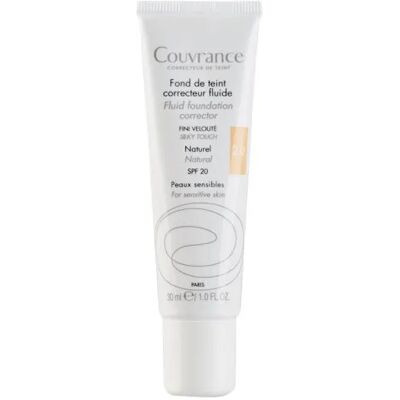 Avène Couvrance Natural Concealing Fluid Base for Sensitive Skin Package Of 30ml Avène Couvrance Natural Concealing Fluid Base for Sensitive Skin Package Of 30ml