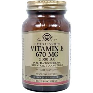 Solgar Vitamin E 670mg (1000 IU) x50 Capsules