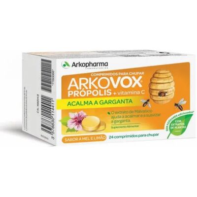 Arkopharma Arkovox Propolis Vitamin C Honey Lemon 24 Tablets Arkopharma Arkovox Propolis Vitamin C Honey Lemon 24 Tablets