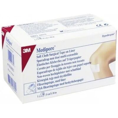 Medipore Hypoallergenic Adhesive Tape - 10m x 5cm - First Aid Accessories Medipore Hypoallergenic Adhesive Tape - 10m x 5cm - First Aid Accessories