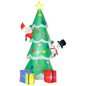 Mhstar Uk Ltd Homcom 2.1M Christmas Inflatable Tree Led Lighted   Wowcher