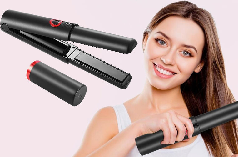 ISKA Global Trading Limited t/a Wishwhooshoffers 2-in-1 Cordless Hair Straightener & Curler ISKA Global Trading Limited t/a Wishwhooshoffers 2-in-1 Cordless Hair Straightener & Curler