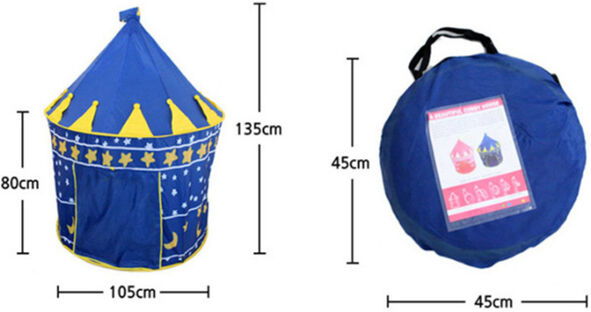 Beefy Goods Super Fun Childrens' Castle Indoor Tent - In 2 Colours! - Blue   Wowcher