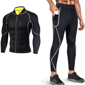 Obero International Ltd Men'S Thermal Sports Training Workout Set In 6 Sizes - Black   Wowcher