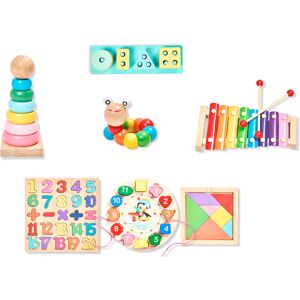 AD Fitness Online Ltd. Kids Educational Wooden Piece Set - 8 Games   Wowcher