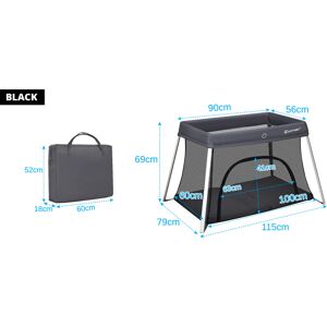 FDS CORPORATION 2-In-1 Portable Baby Crib And Playpen - 2 Colours! - Silver   Wowcher