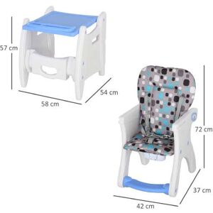 Mhstar Uk Ltd Homcom 3-In-1 Baby Booster High Chair - Blue   Wowcher