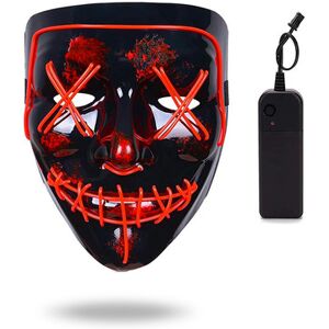 Just Gift Direct Led Glowing Halloween Clown Mask - Ten Colours - Orange   Wowcher