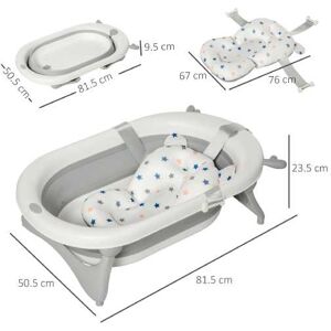 Mhstar Uk Ltd Homcom Foldable Portable Baby Bathtub   Wowcher