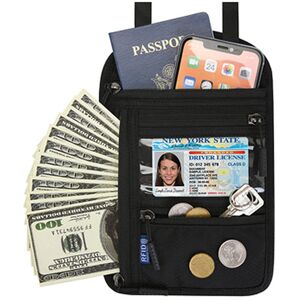 Affinity International Ltd Rfid Secure Travel Bag For Passport And Wallet - 3 Colours - Black   Wowcher