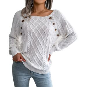 AZONE STORE LTD T/A Shop In Store Knitted Button Long Sleeve Jumper In 5 Colour Options - Grey   Wowcher