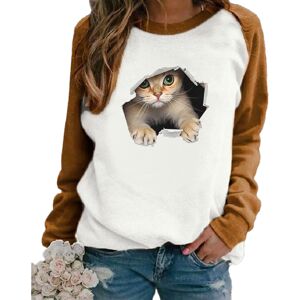 Just Gift Direct Casual Cat Print Fleece Sweatshirt - 5 Colours! - Green   Wowcher