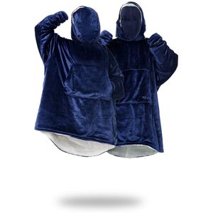 T&A TEXTILES & HOSIERY LTD t/a Victoria Home Living Hugg And Snug Kids Blanket Hoodie In 5 Colours - Navy   Wowcher