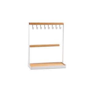 Just Gift Direct Wood And Iron Jewellery Stand Organiser White And Brown   Wowcher