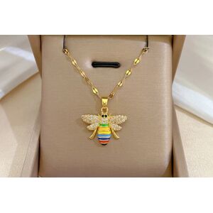Your Ideal Gift Gold Plated Adjustable Necklace With 316 Steel Chain - Silver   Wowcher