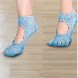 Flo Fashion Full Toe Yoga Socks,Sky Blue   Wowcher